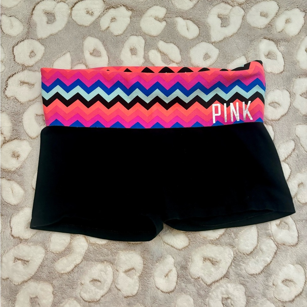 PINK VS foldover yoga shorts